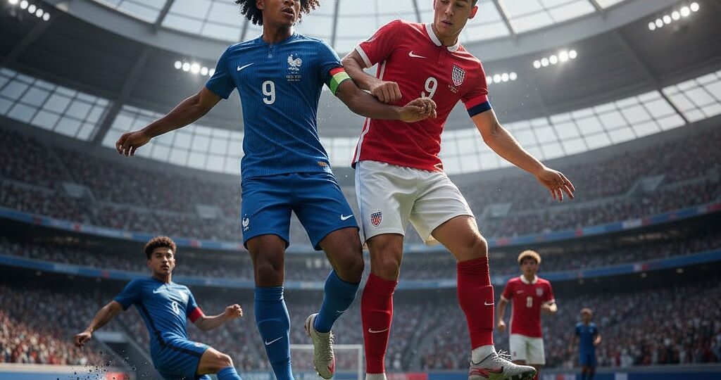 Pemain muda sepak bola terbaik 2026 dengan aksi realistis di stadion modern